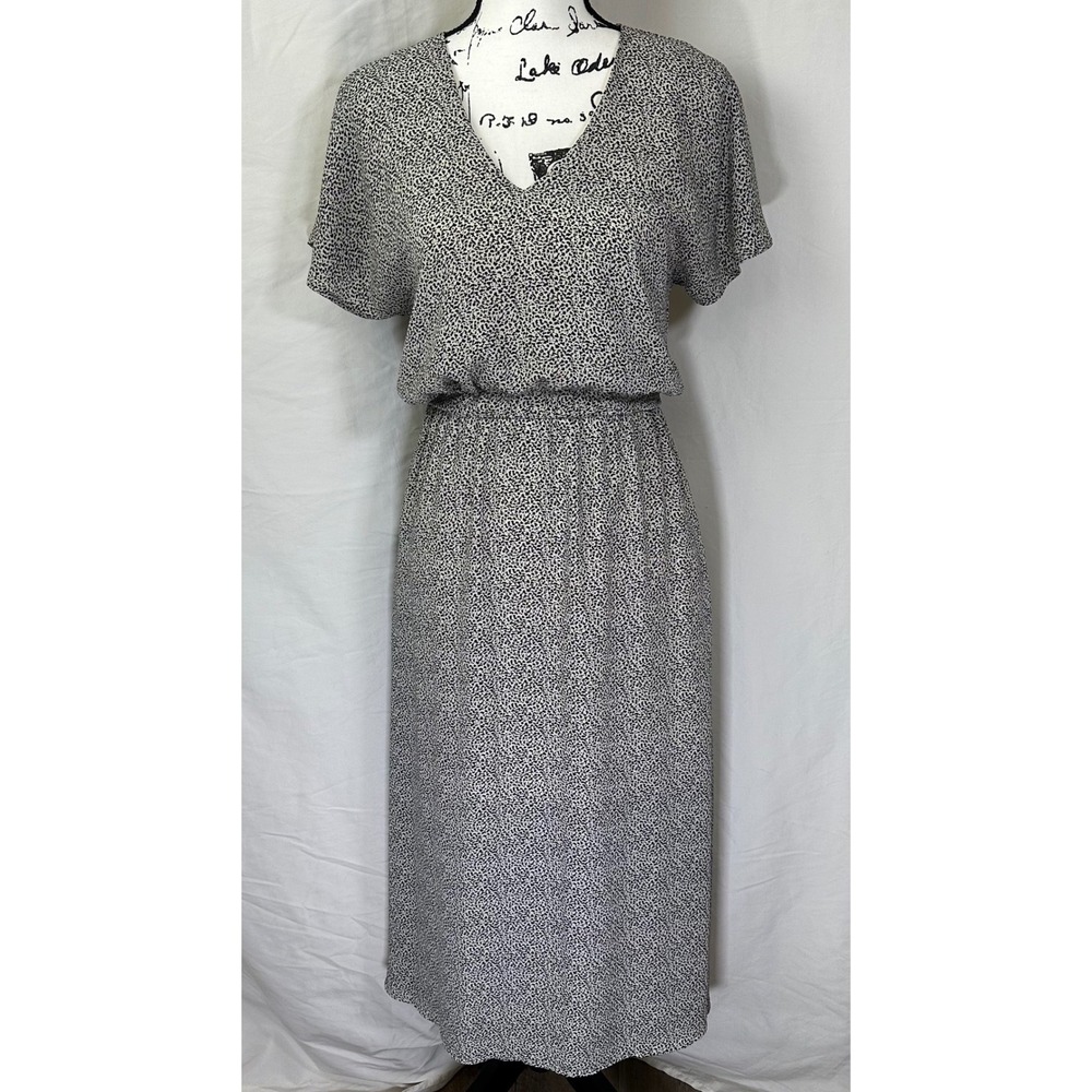 Sienna Sky Boho Chic Midi Sundress Women's S Animal Print Flutter Sleeve Modern